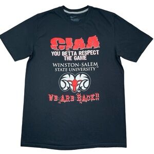 Nike Winston-Salem State University Rams HBCU WSSU Rap 2-Sided Black t-shirt L